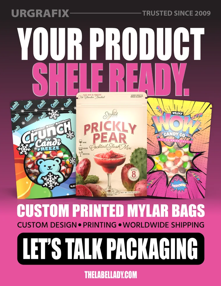URGrafix custom printed mylar bags advertisement