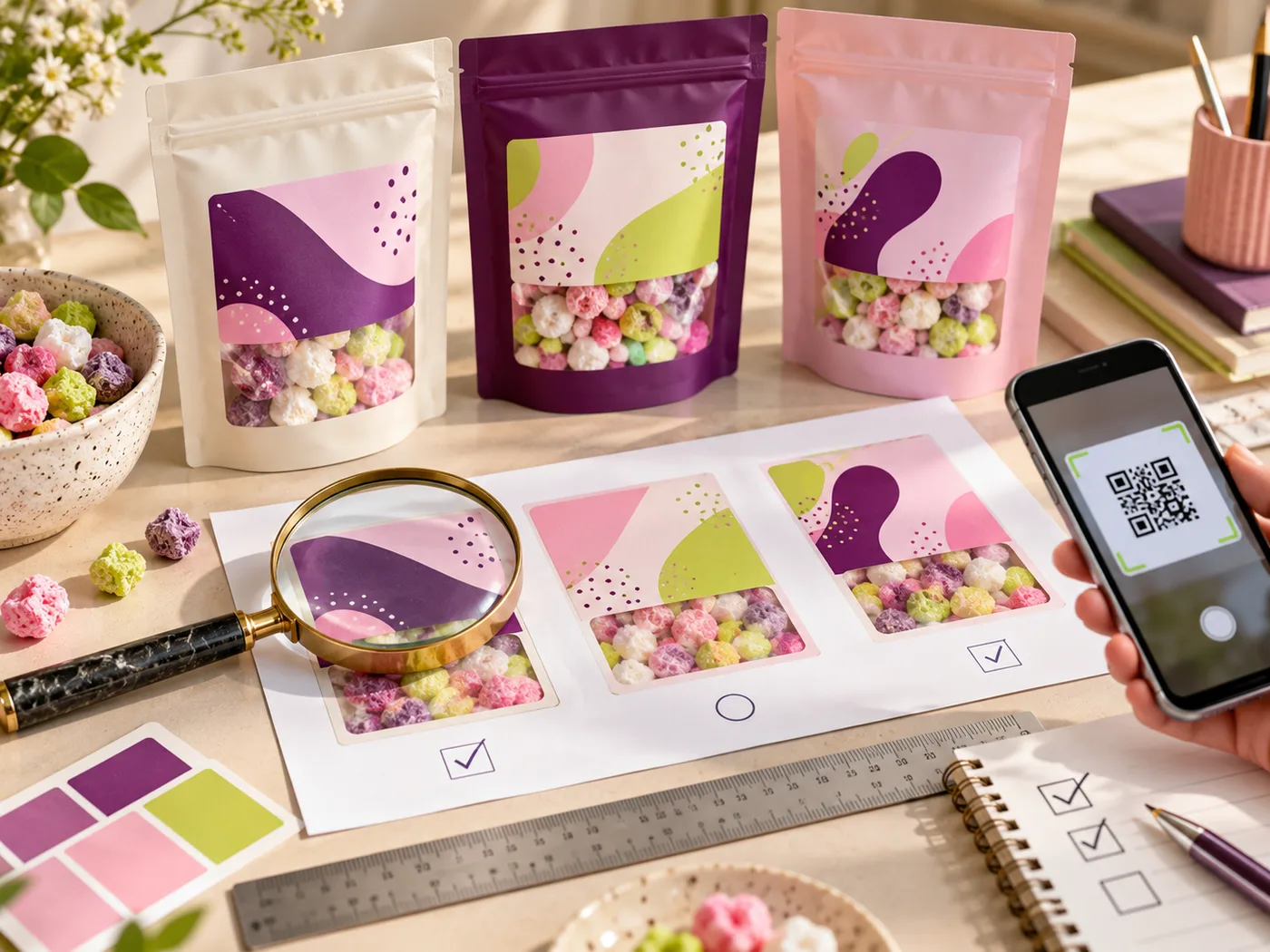 A label proof checklist for your first candy packaging order
